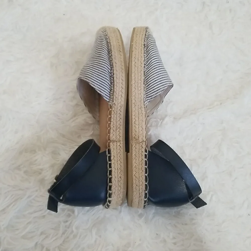 Old Navy Blue  & White Strip Espadrilles Sz 9
